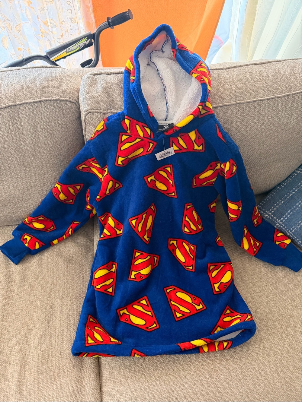 DC Comics Superman Hooded Fleece Costume - Blue, Red & Yellow